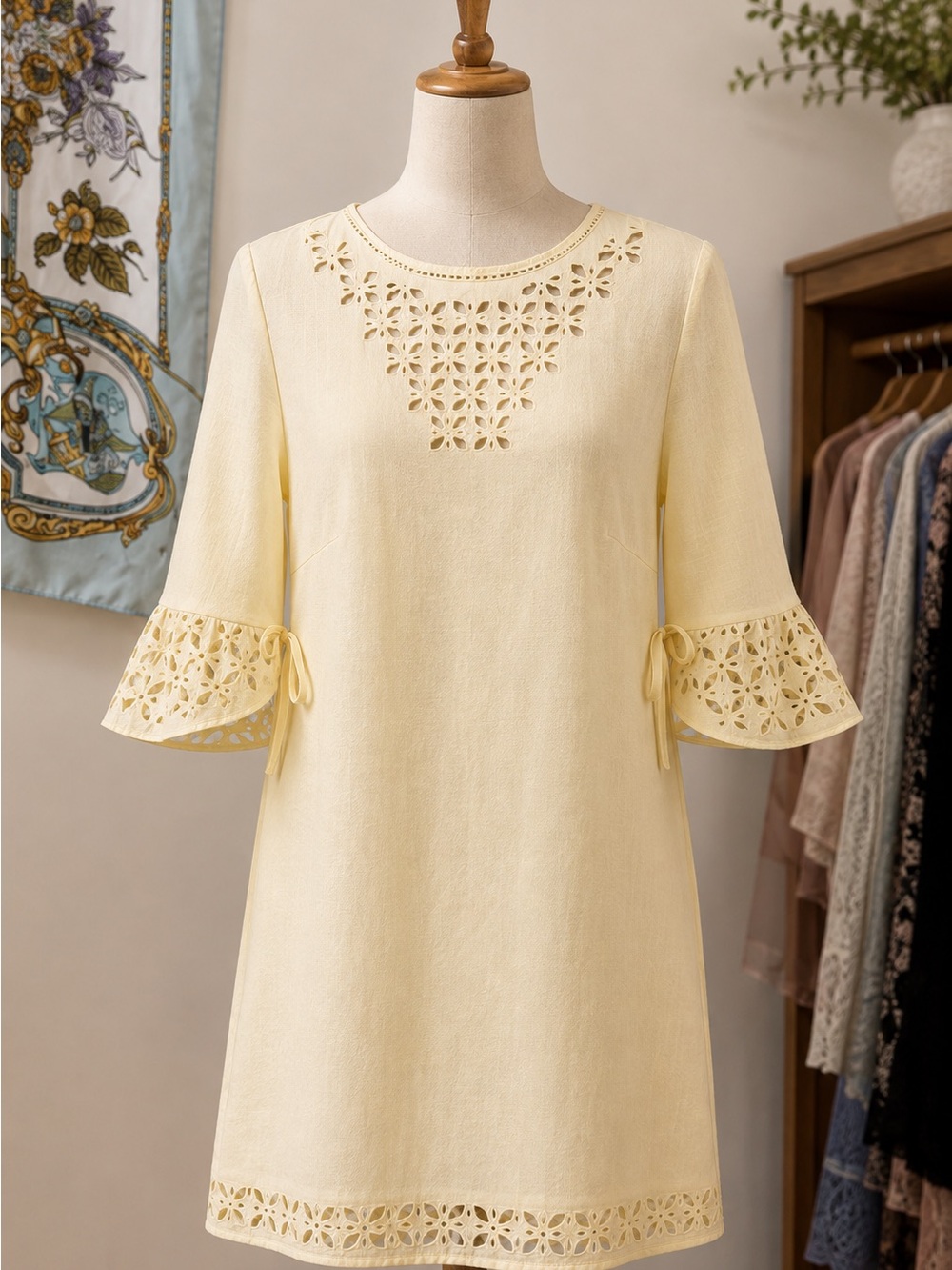 Aryeh Yellow bell sleeve Dress medium women’s